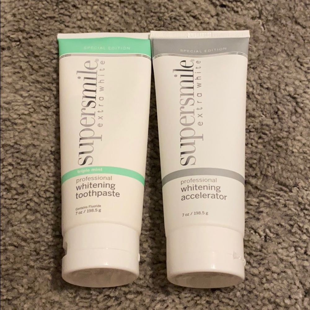 Supersmile extra white accelerator and toothpaste